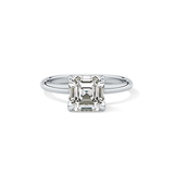 Asscher Solitaire Lab Grown Diamond Engagement Ring