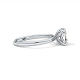 Asscher Solitaire Lab Grown Diamond Engagement Ring