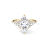 Marquise Cluster Lab Grown Diamond Engagement Ring