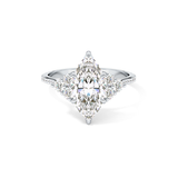 Marquise Cluster Lab Grown Diamond Engagement Ring