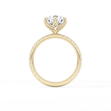 Round Pave Lab Grown Diamond Engagement Ring