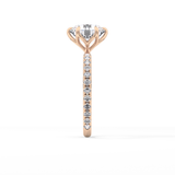 Round Pave Lab Grown Diamond Engagement Ring