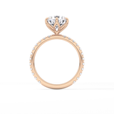 Round Pave Lab Grown Diamond Engagement Ring