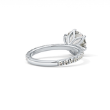 Round Pave Lab Grown Diamond Engagement Ring