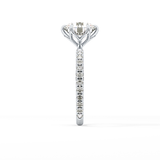 Round Pave Lab Grown Diamond Engagement Ring