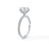 Round Pave Lab Grown Diamond Engagement Ring