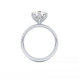 Round Pave Lab Grown Diamond Engagement Ring