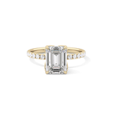 Emerald Pave Lab Grown Diamond Engagement Ring