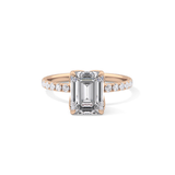 Emerald Pave Lab Grown Diamond Engagement Ring