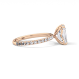 Emerald Pave Lab Grown Diamond Engagement Ring