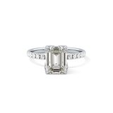 Emerald Pave Lab Grown Diamond Engagement Ring