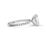 Emerald Pave Lab Grown Diamond Engagement Ring
