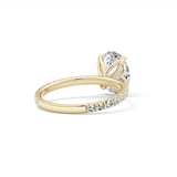 Oval Pave Lab Grown Diamond Engagement Ring