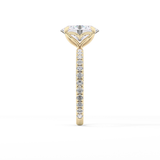 Oval Pave Lab Grown Diamond Engagement Ring