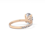 Oval Pave Lab Grown Diamond Engagement Ring