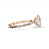 Oval Pave Lab Grown Diamond Engagement Ring