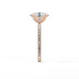 Oval Pave Lab Grown Diamond Engagement Ring