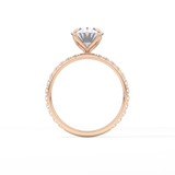 Oval Pave Lab Grown Diamond Engagement Ring