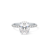 Oval Pave Lab Grown Diamond Engagement Ring