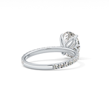 Oval Pave Lab Grown Diamond Engagement Ring