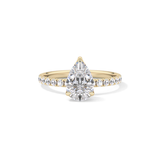 Pear Pave Lab Grown Diamond Engagement Ring