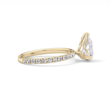 Pear Pave Lab Grown Diamond Engagement Ring