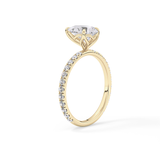 Pear Pave Lab Grown Diamond Engagement Ring