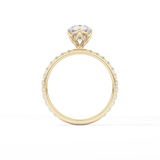 Pear Pave Lab Grown Diamond Engagement Ring