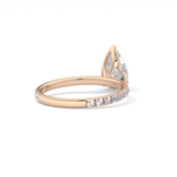 Pear Pave Lab Grown Diamond Engagement Ring