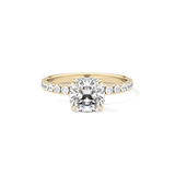 Cushion Pave Lab Grown Diamond Engagement Ring