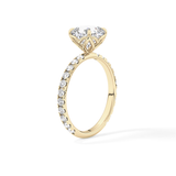 Cushion Pave Lab Grown Diamond Engagement Ring