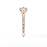 Cushion Pave Lab Grown Diamond Engagement Ring