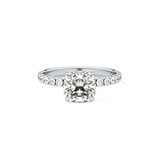 Cushion Pave Lab Grown Diamond Engagement Ring