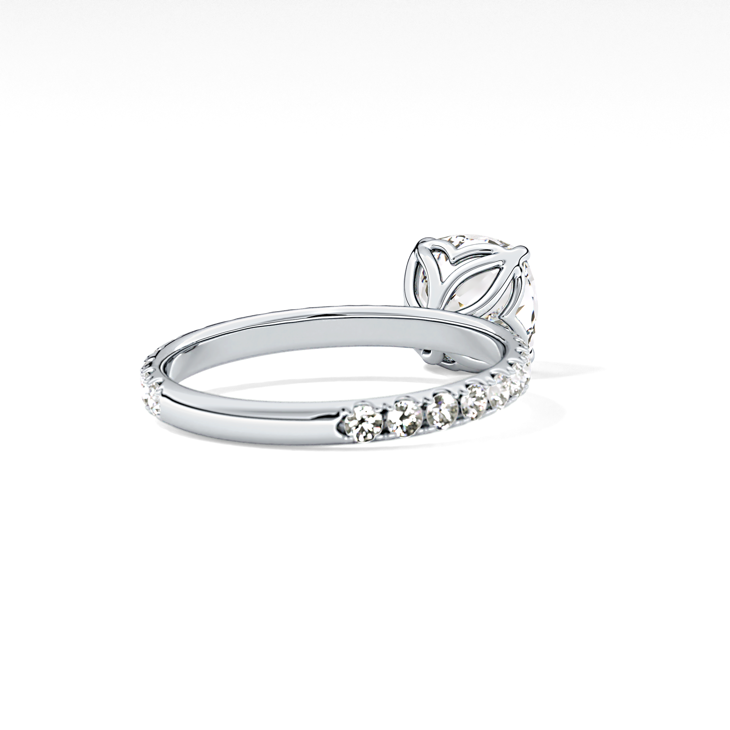 Cushion Pave Lab Grown Diamond Engagement Ring