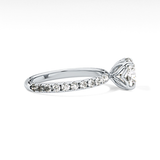 Cushion Pave Lab Grown Diamond Engagement Ring