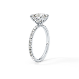 Asscher Pave Lab Grown Diamond Engagement Ring