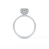 Asscher Pave Lab Grown Diamond Engagement Ring