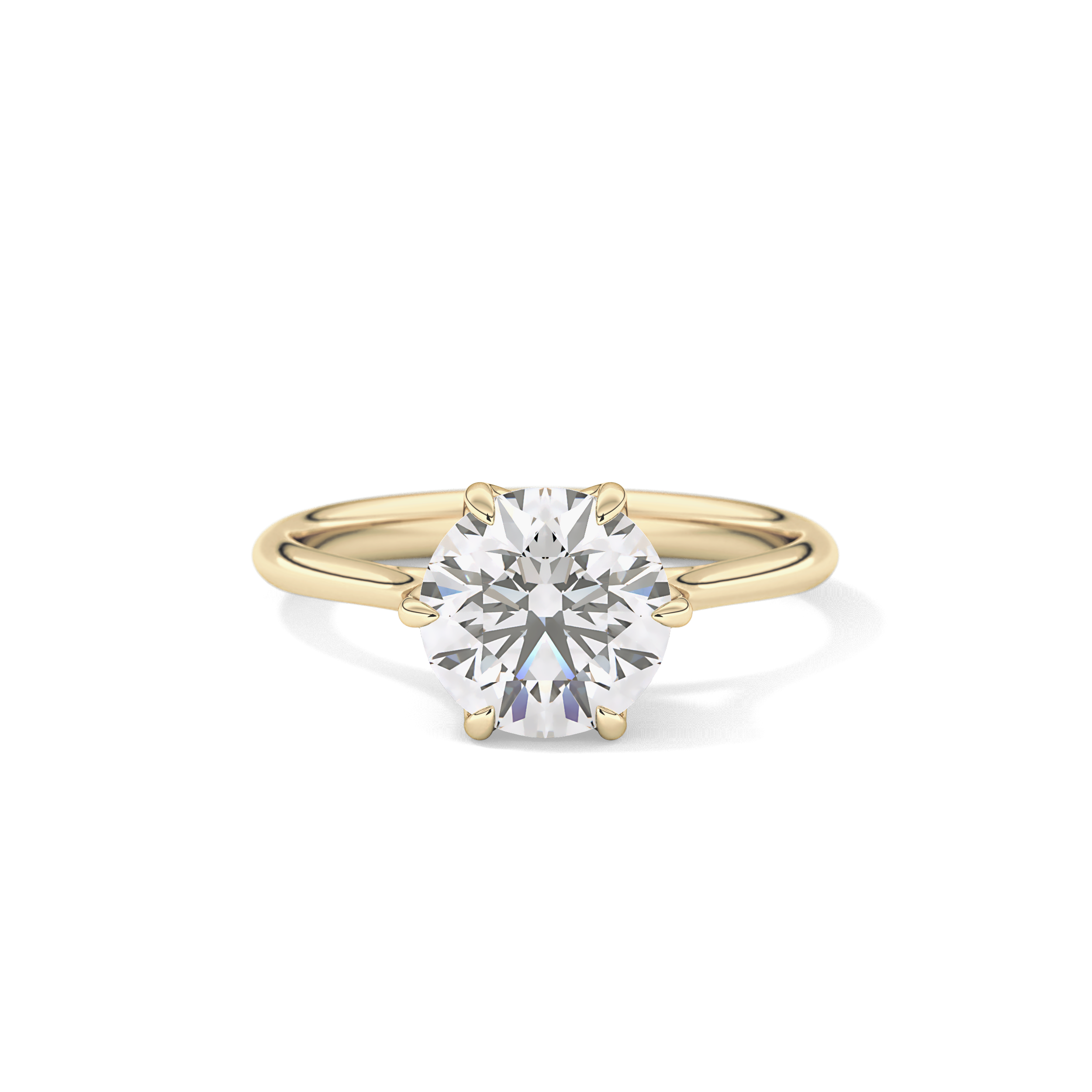Round Solitaire Lab Grown Diamond Engagement Ring