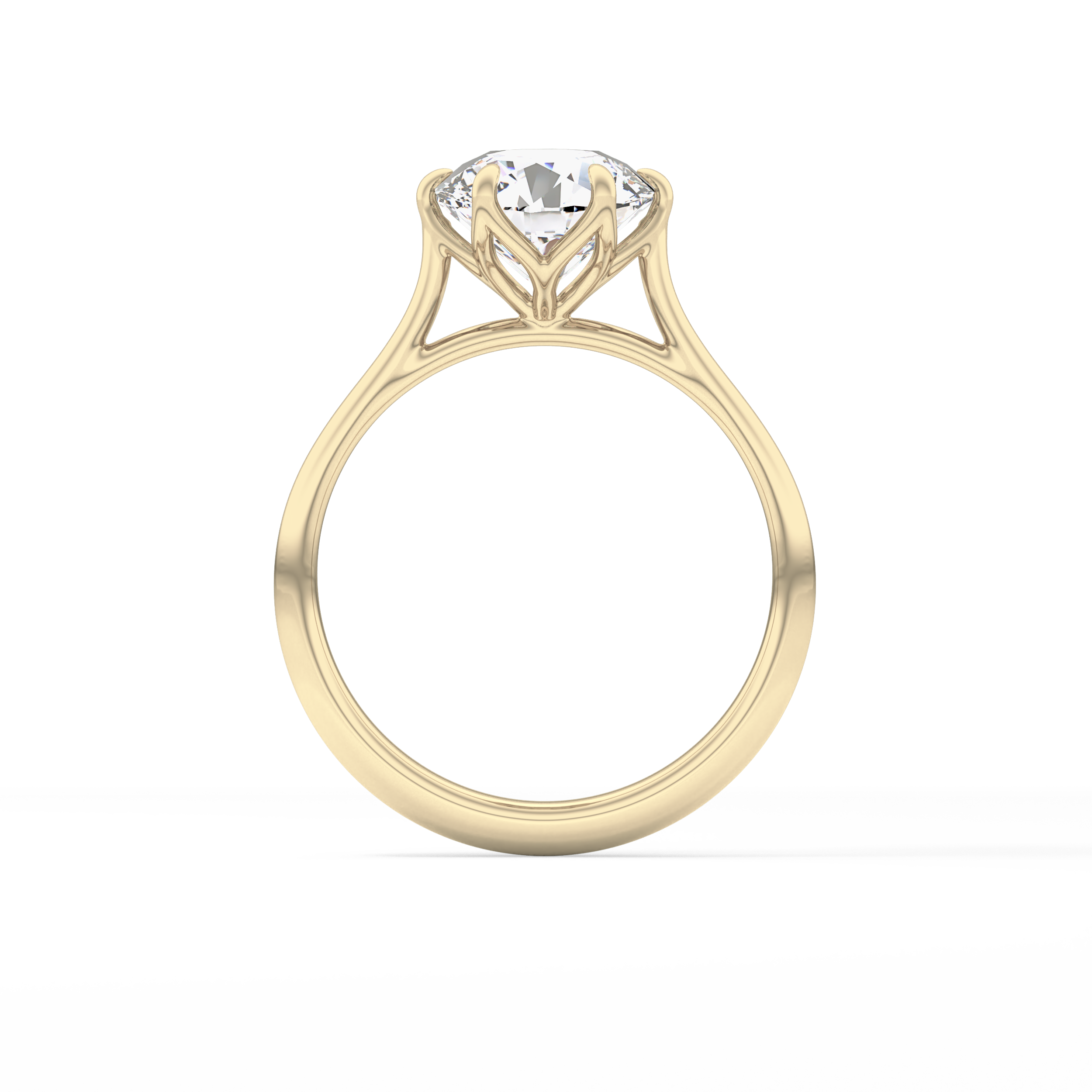Round Solitaire Lab Grown Diamond Engagement Ring
