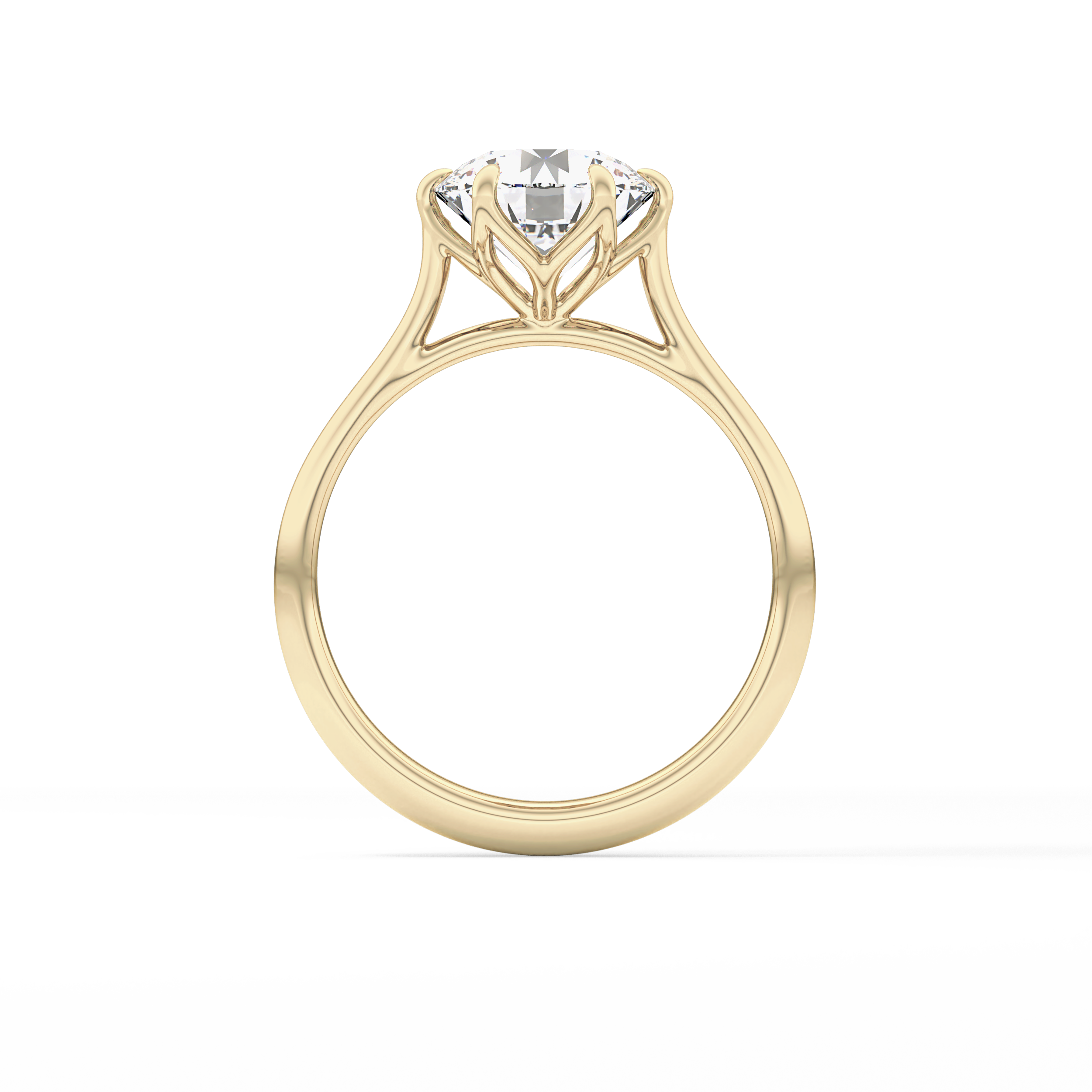 Round Solitaire Lab Grown Diamond Engagement Ring