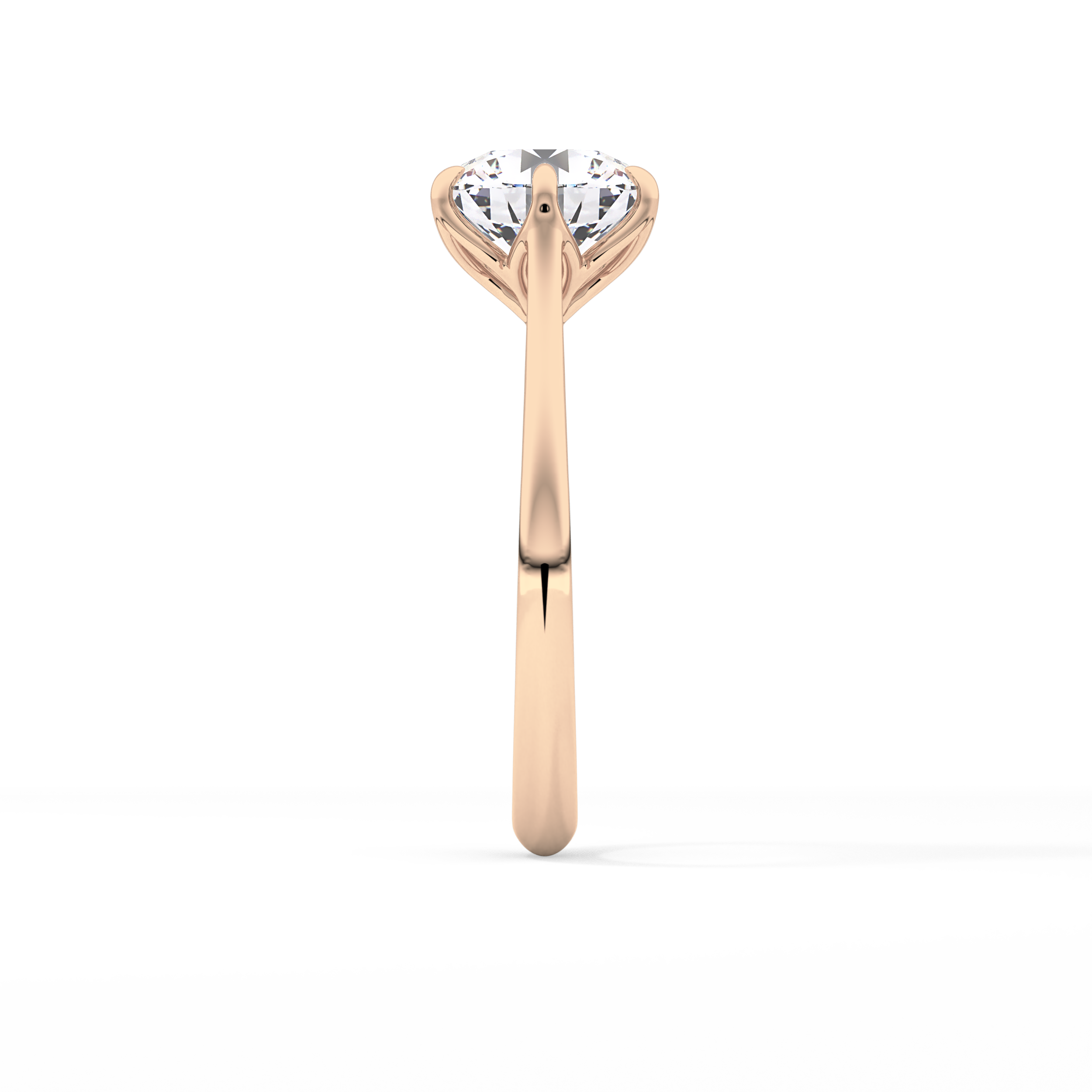 Round Solitaire Lab Grown Diamond Engagement Ring