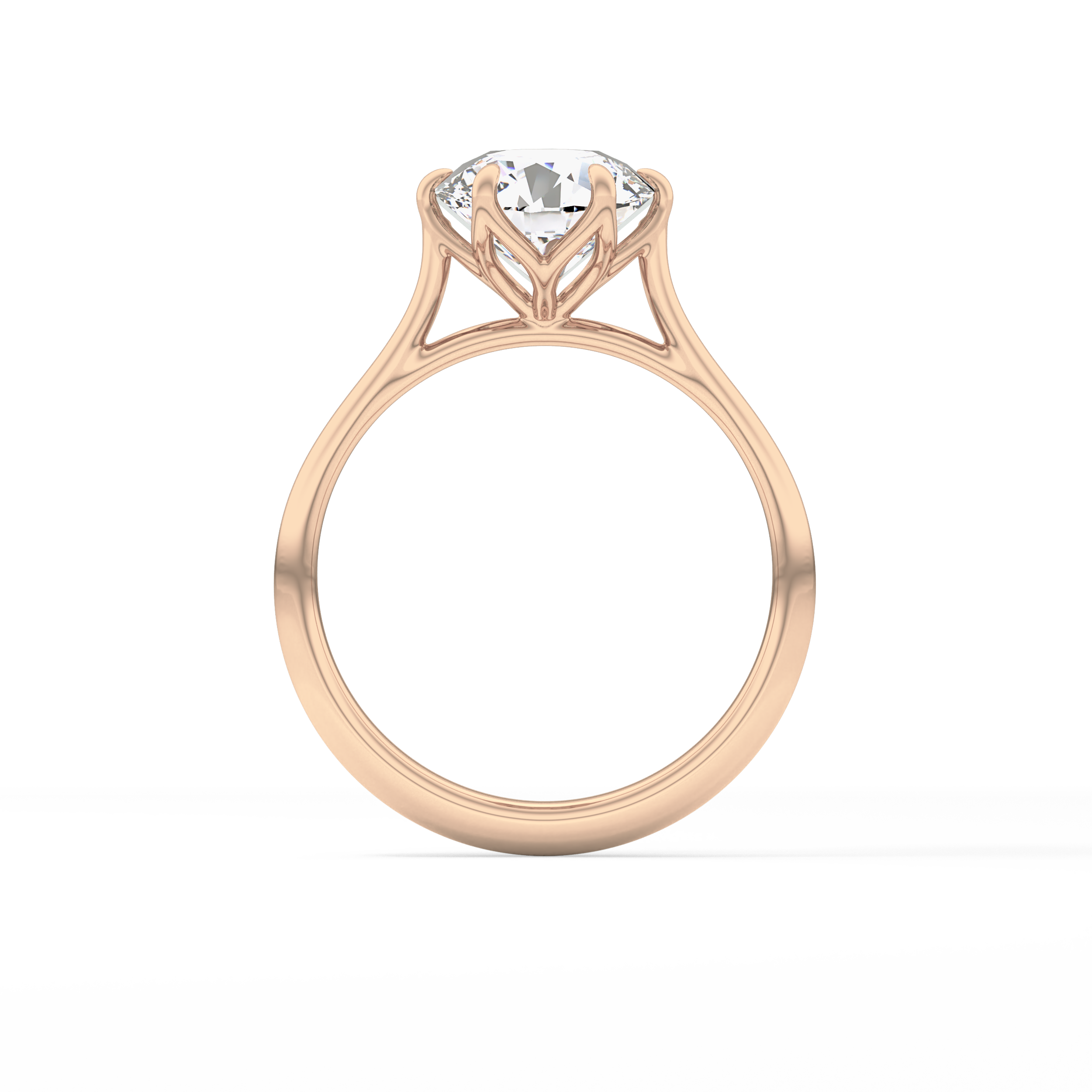 Round Solitaire Lab Grown Diamond Engagement Ring