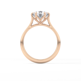 Round Solitaire Lab Grown Diamond Engagement Ring