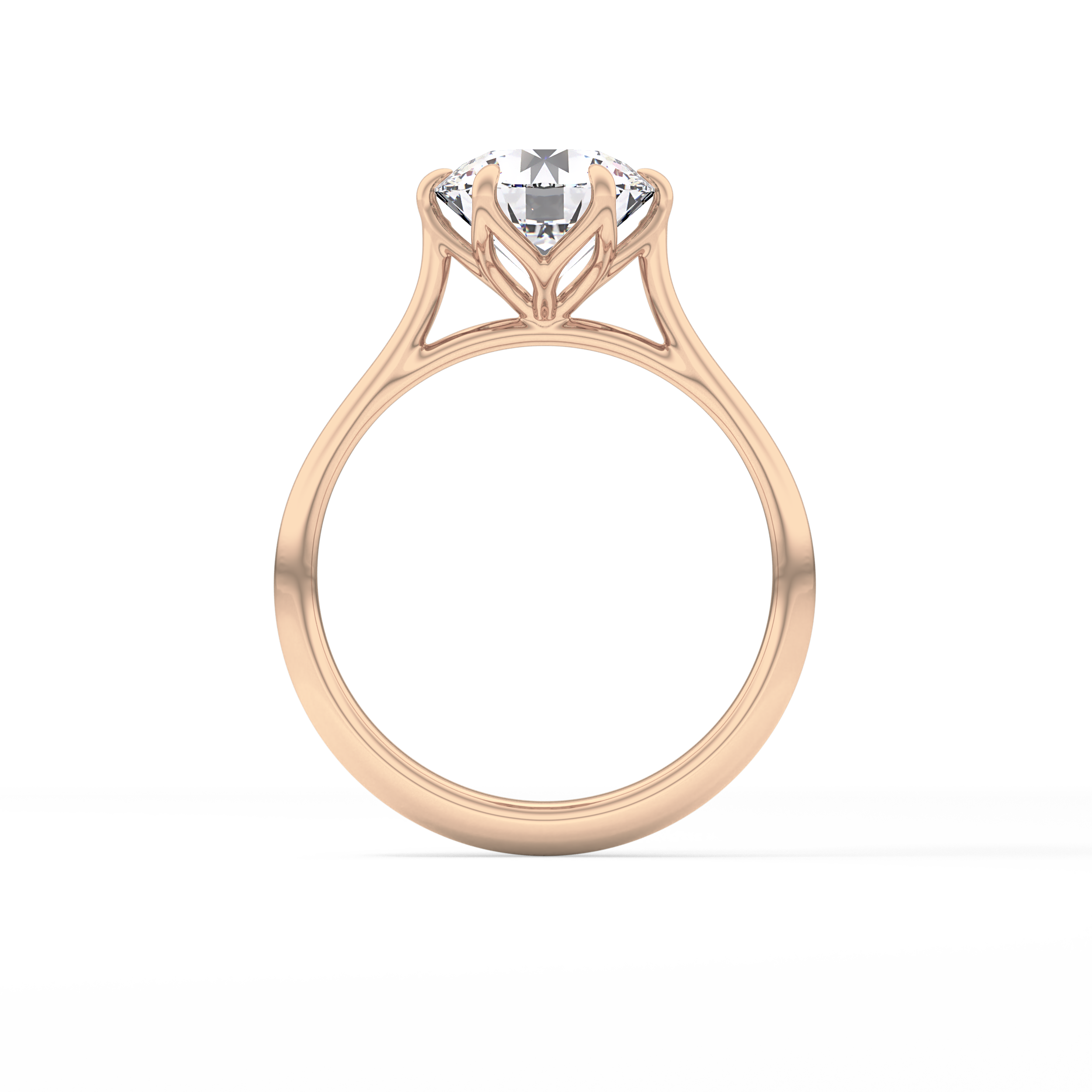 Round Solitaire Lab Grown Diamond Engagement Ring
