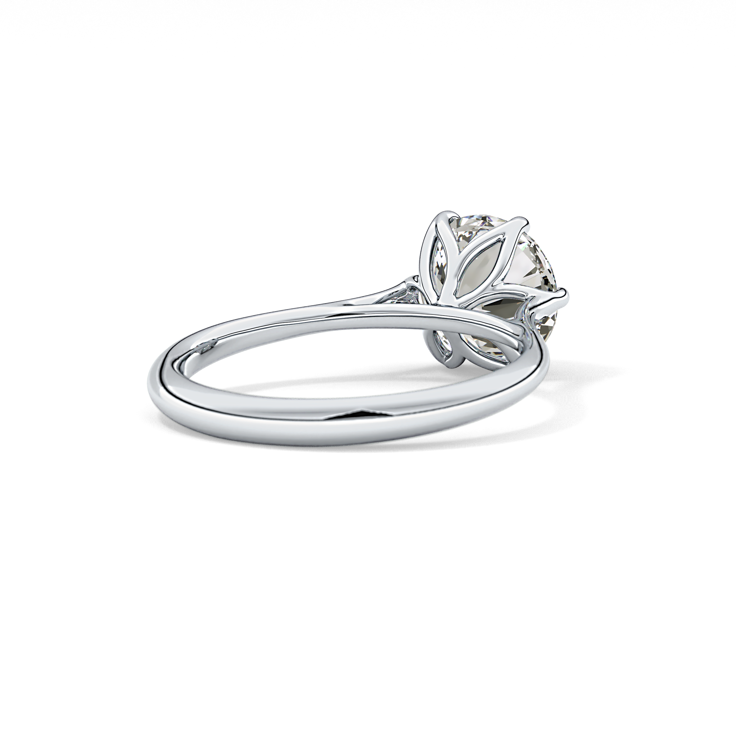 Round Solitaire Lab Grown Diamond Engagement Ring