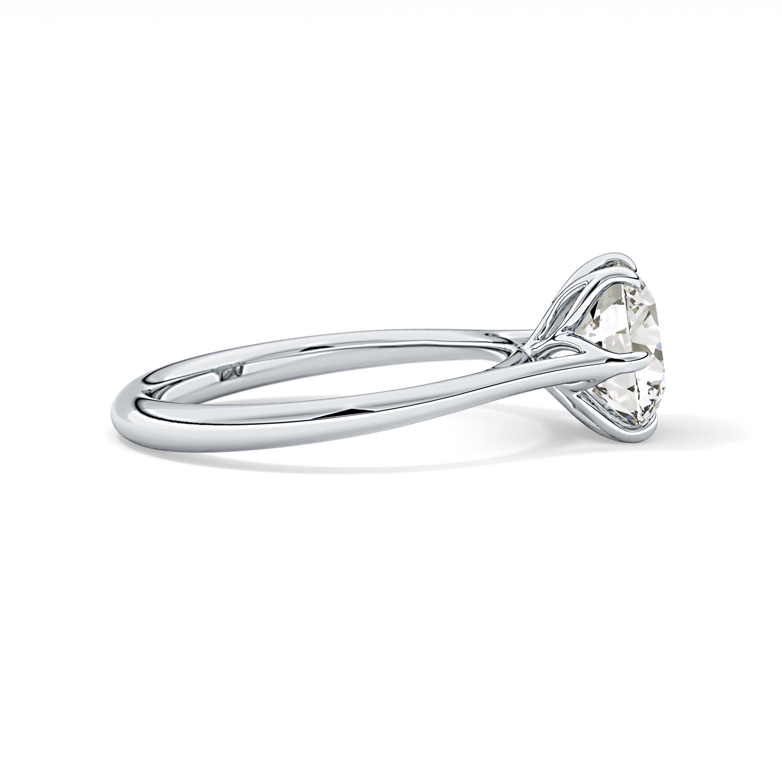 Round Solitaire Lab Grown Diamond Engagement Ring