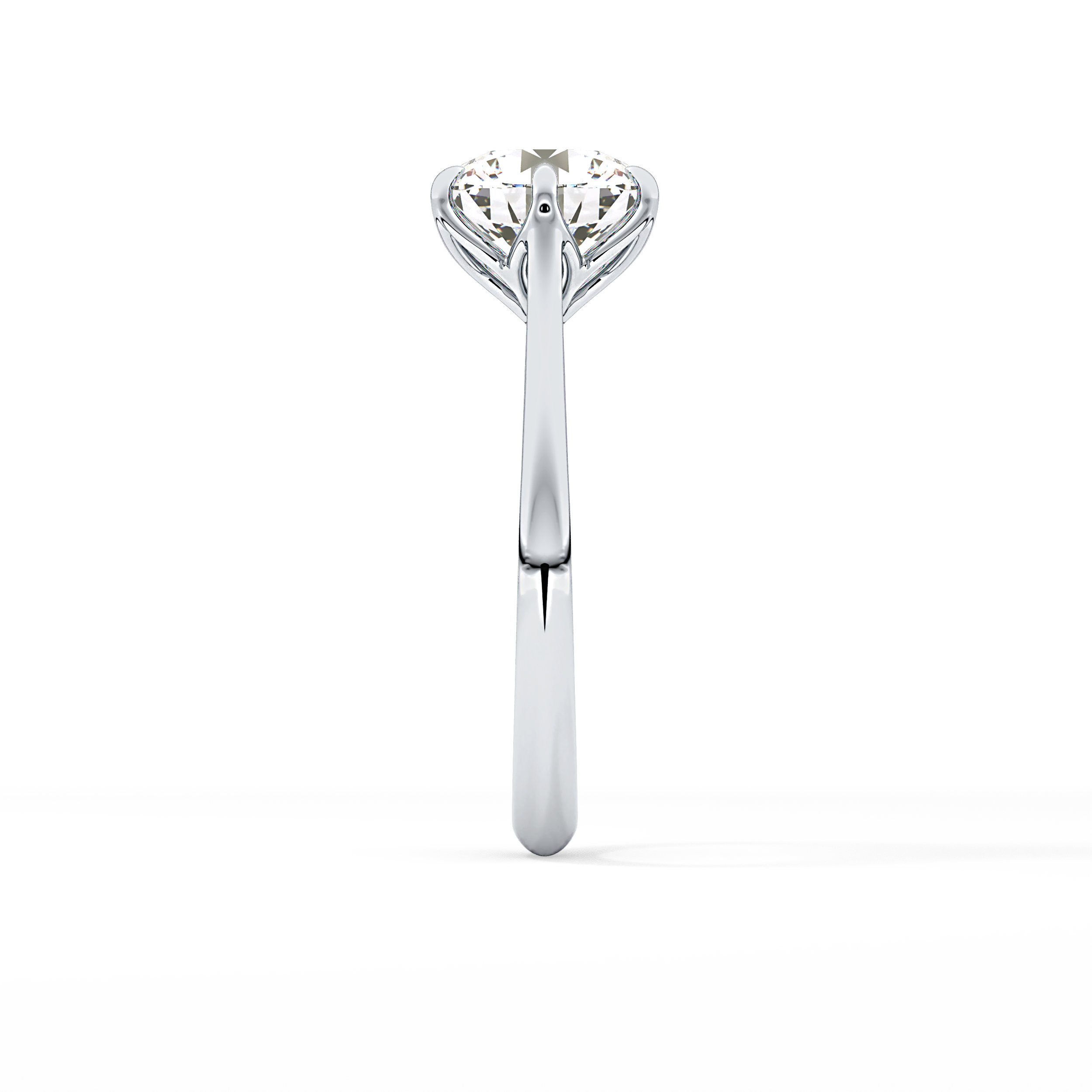 Round Solitaire Lab Grown Diamond Engagement Ring