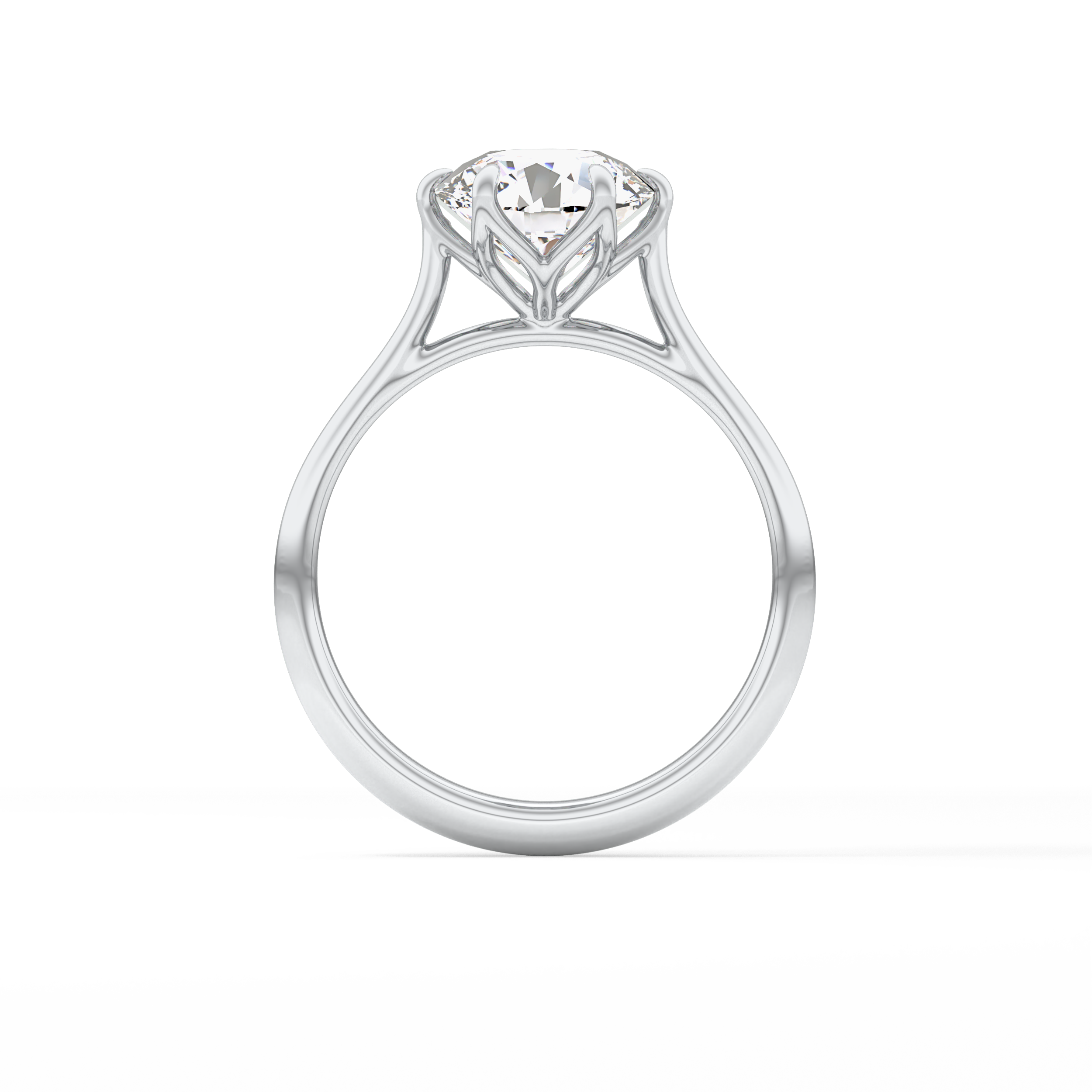 Round Solitaire Lab Grown Diamond Engagement Ring