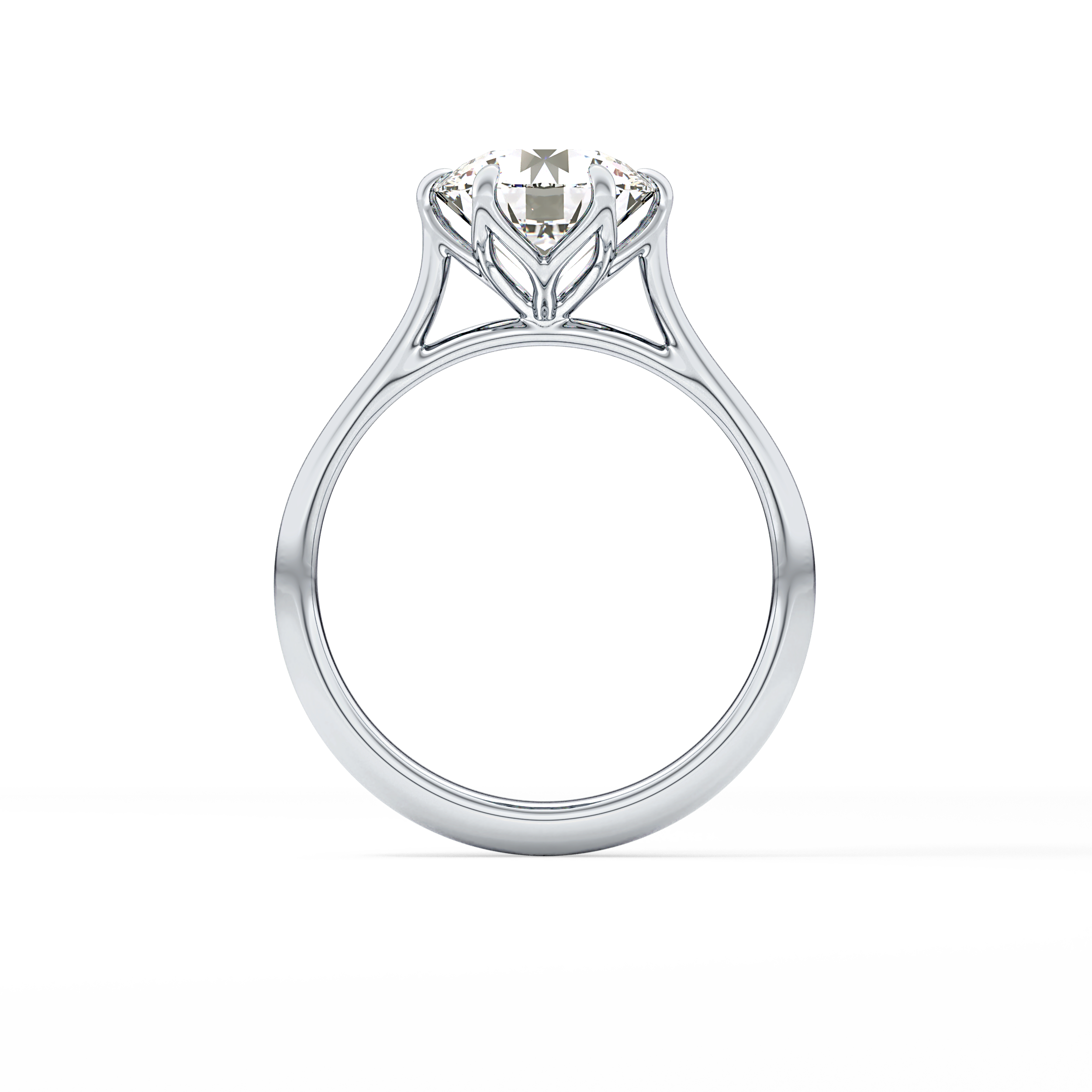 Round Solitaire Lab Grown Diamond Engagement Ring