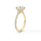 Round Pave Lab Grown Diamond Engagement Ring